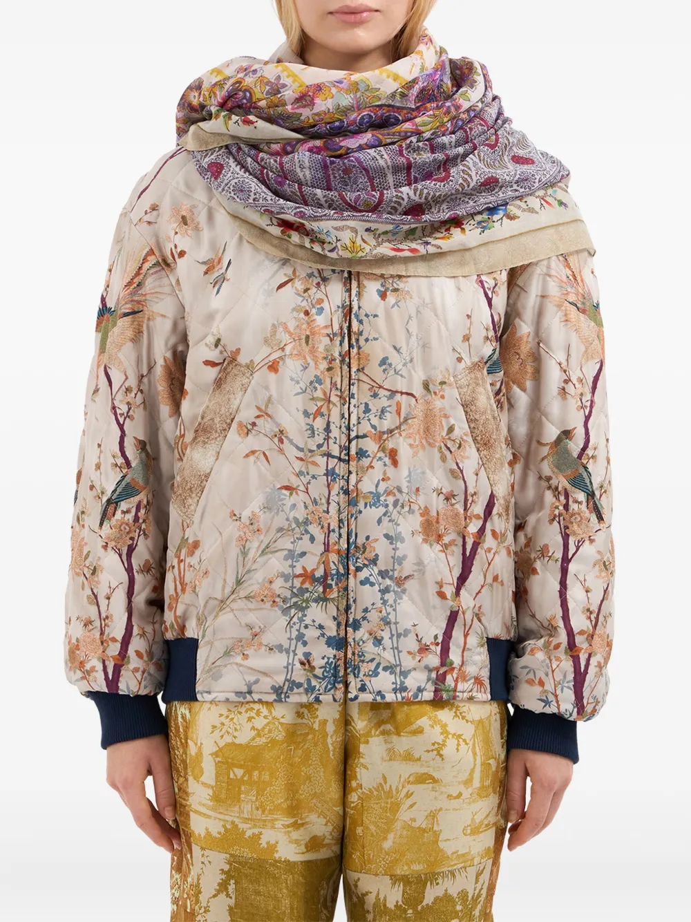 Pierre-Louis Mascia Sjaal met paisley-print Paars