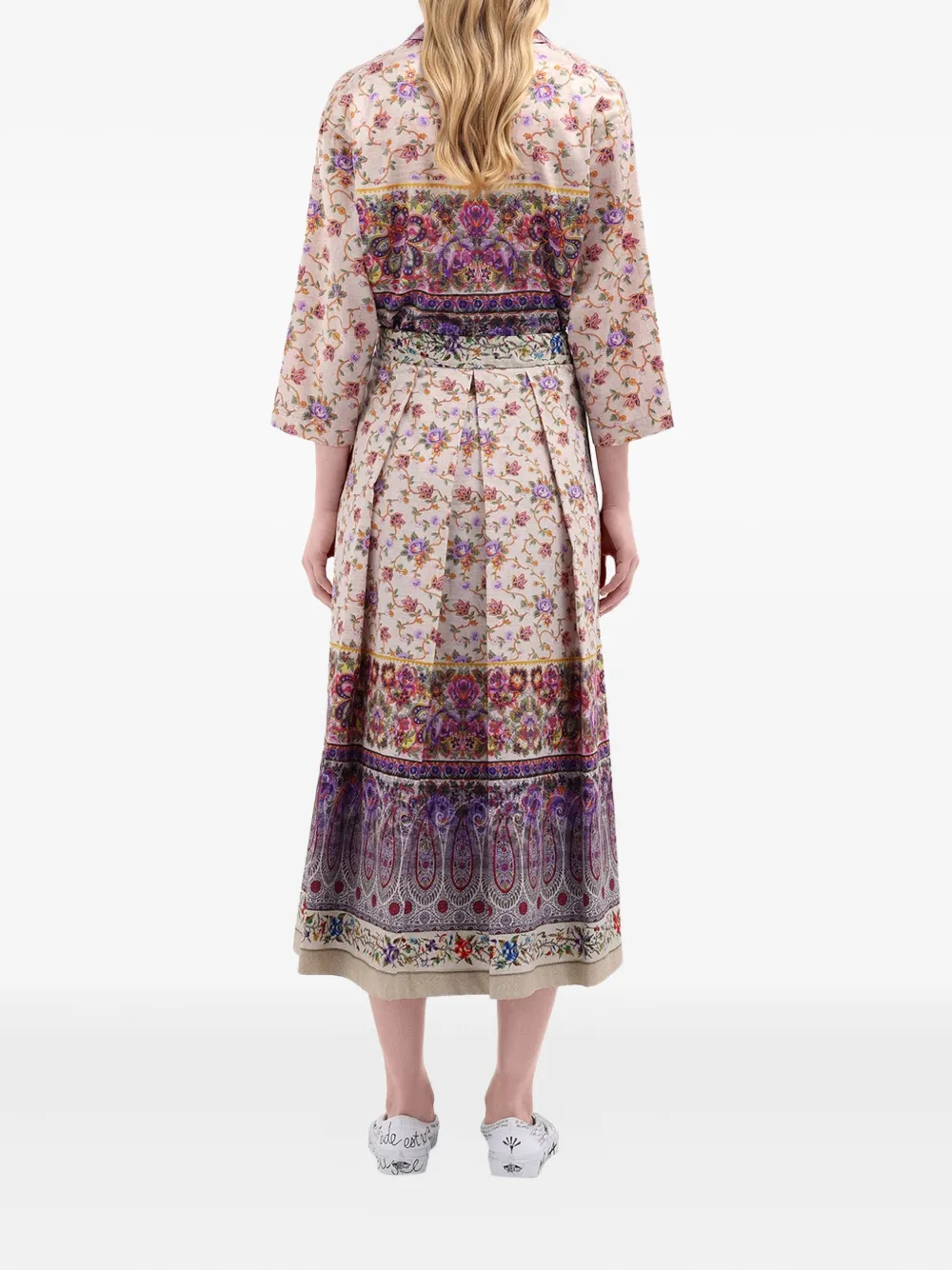 Pierre-Louis Mascia Salato plooirok met bloemenprint Beige