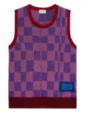 Pierre-Louis Mascia plaid-pattern knit vest - Purple