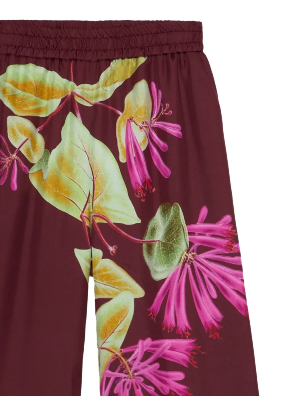 Pierre-Louis Mascia Aloegots broek met bloemenprint en wijde pijpen Rood