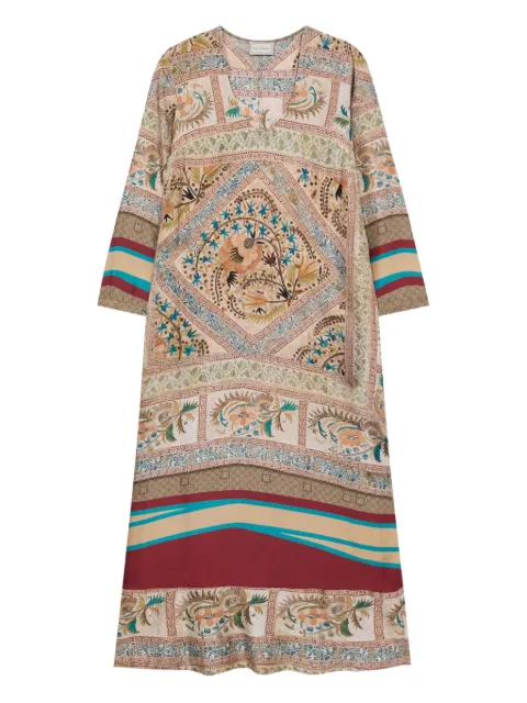 Pierre-Louis Mascia Aloe patterned long-sleeve maxi dress
