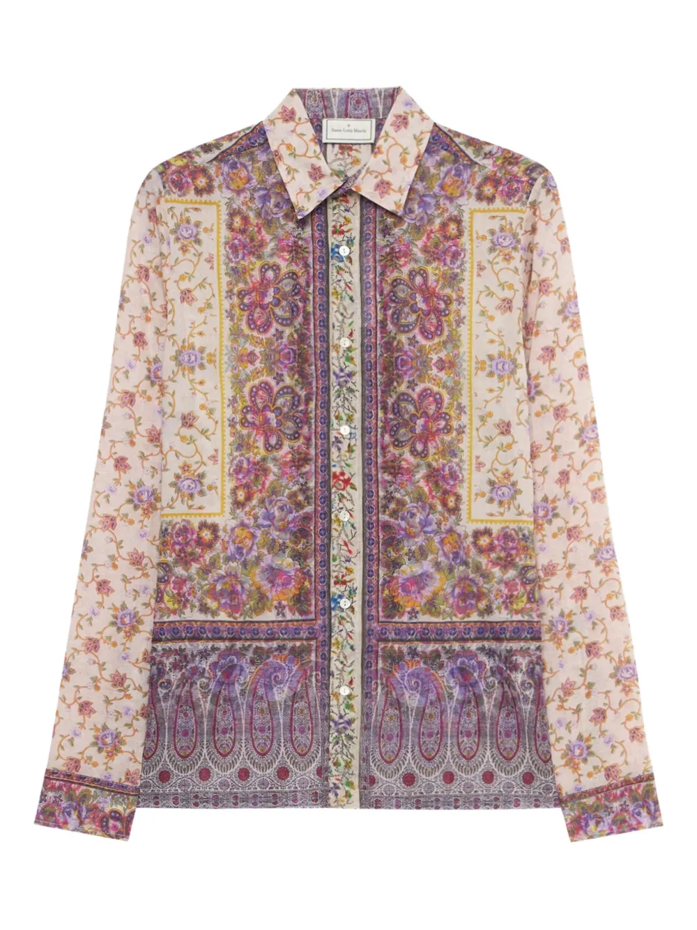 Pierre-Louis Mascia Shirt met paisley-print Beige