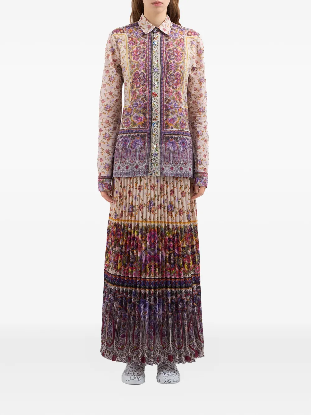 Pierre-Louis Mascia Shirt met paisley-print Beige