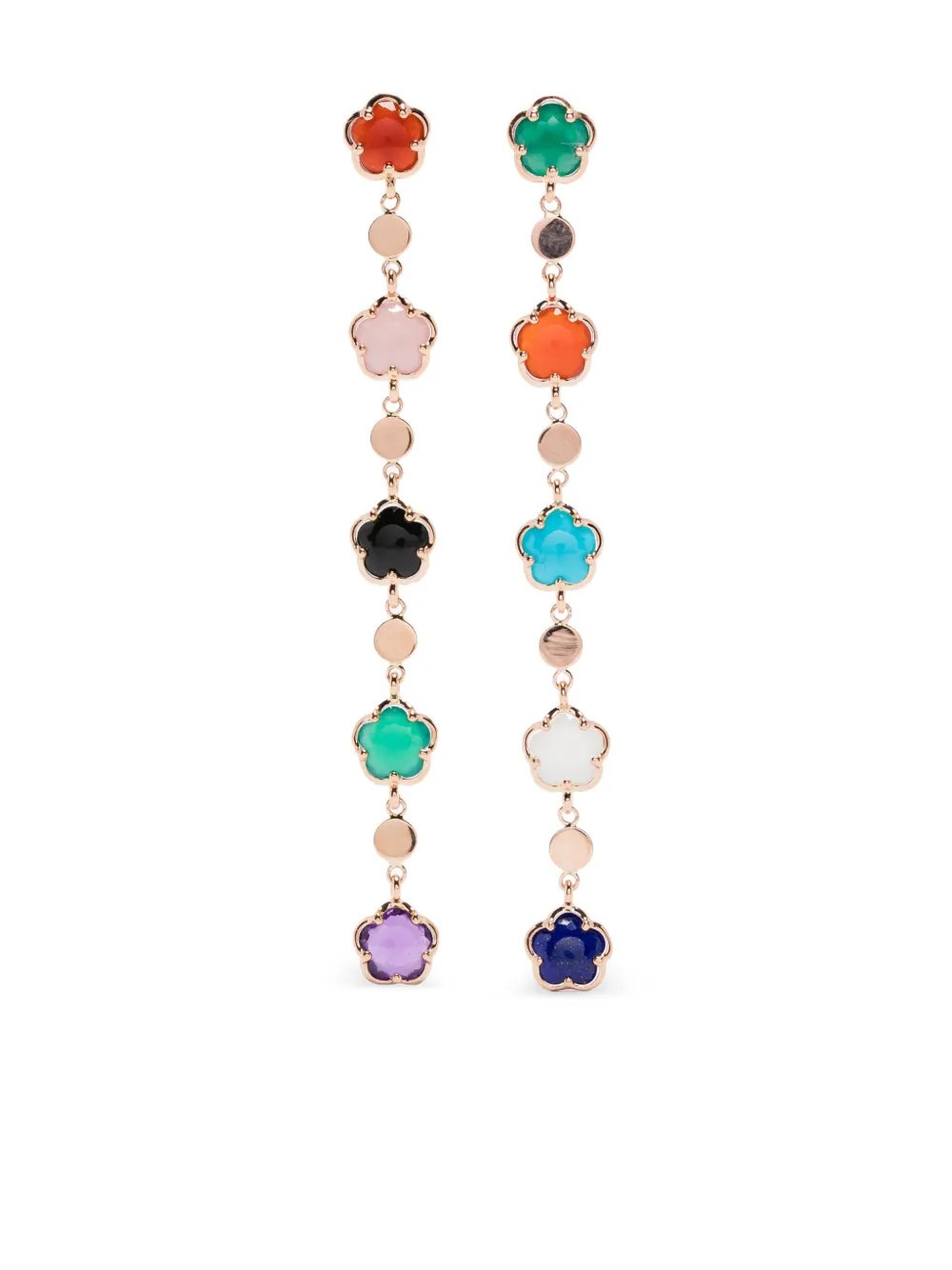 Pasquale Bruni 18K rose gold Figlia dei Fiori multi-stone earrings - Rosa