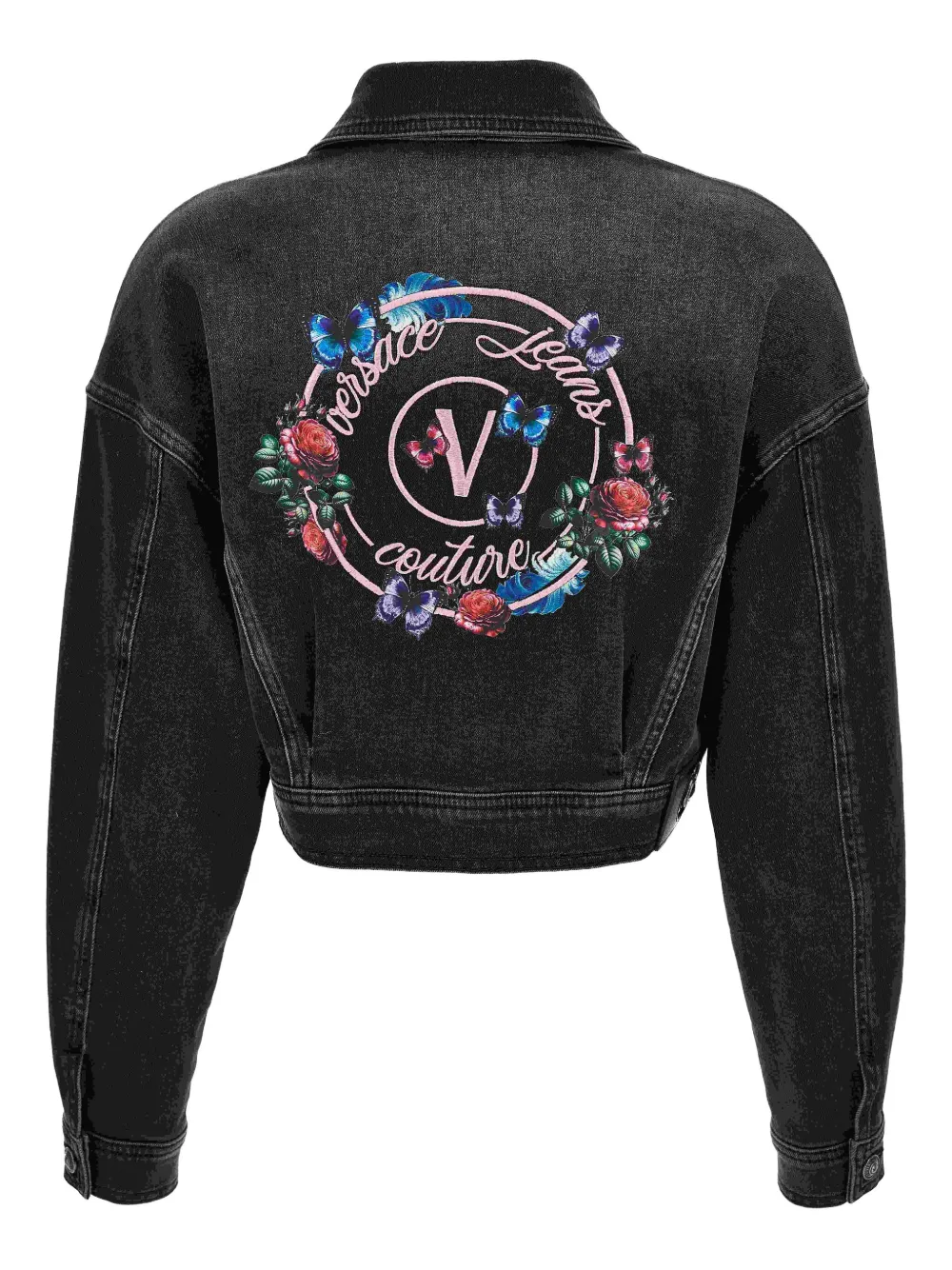 Versace Jeans Couture embroidered-flower denim jacket | Denim Jackets | Image 2