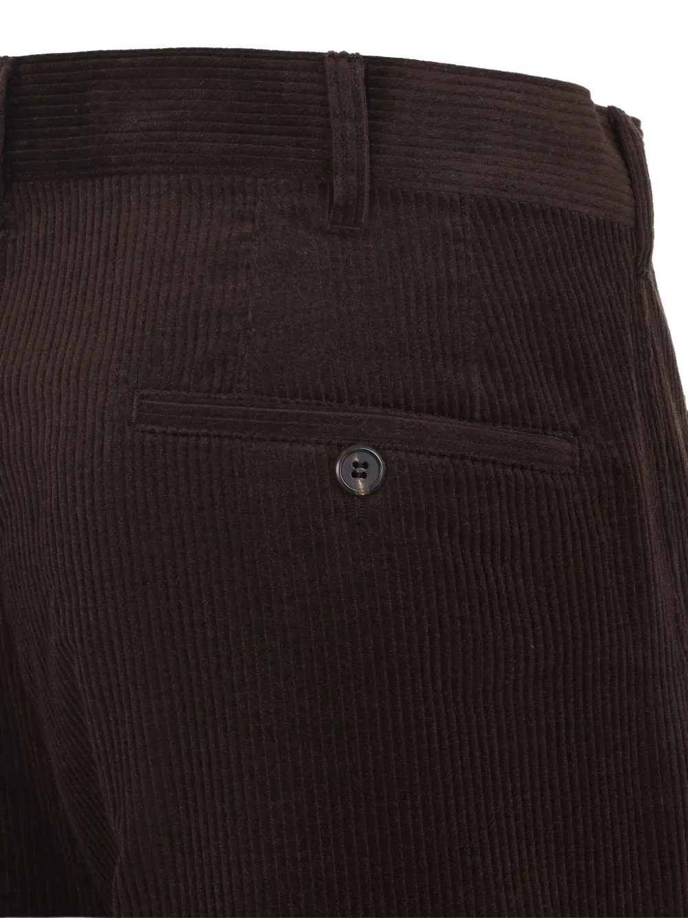 Prada Ribfluwelen broek met riemlus Zwart