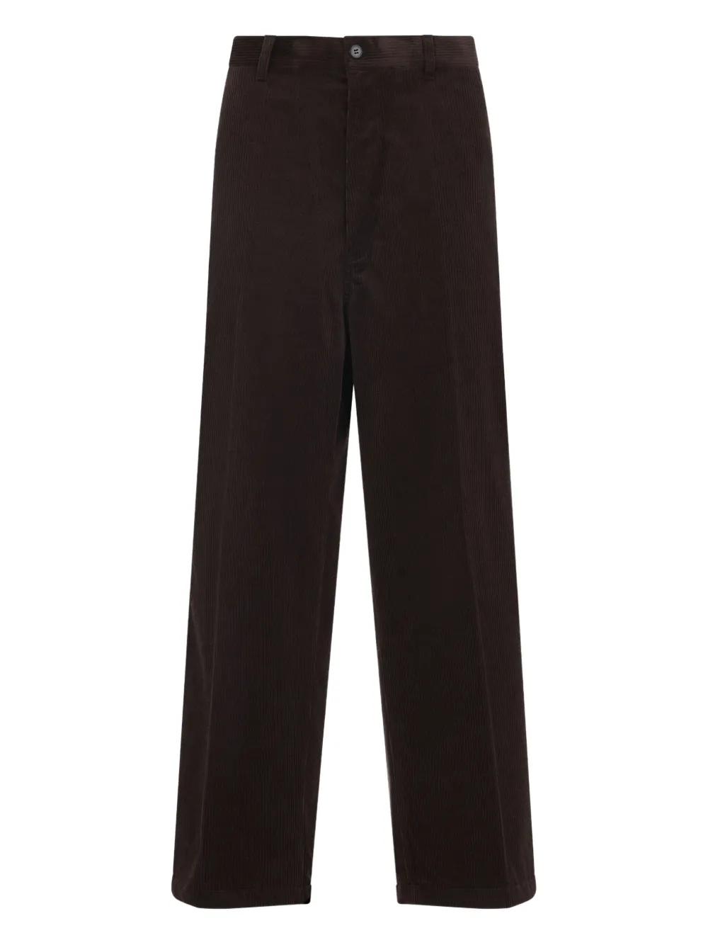 Prada Ribfluwelen broek met riemlus Zwart