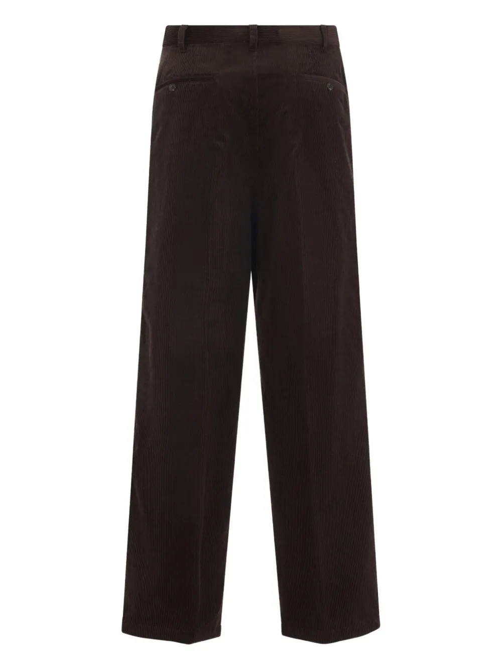 Prada Ribfluwelen broek met riemlus Zwart