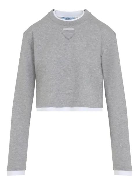 Prada top manga larga