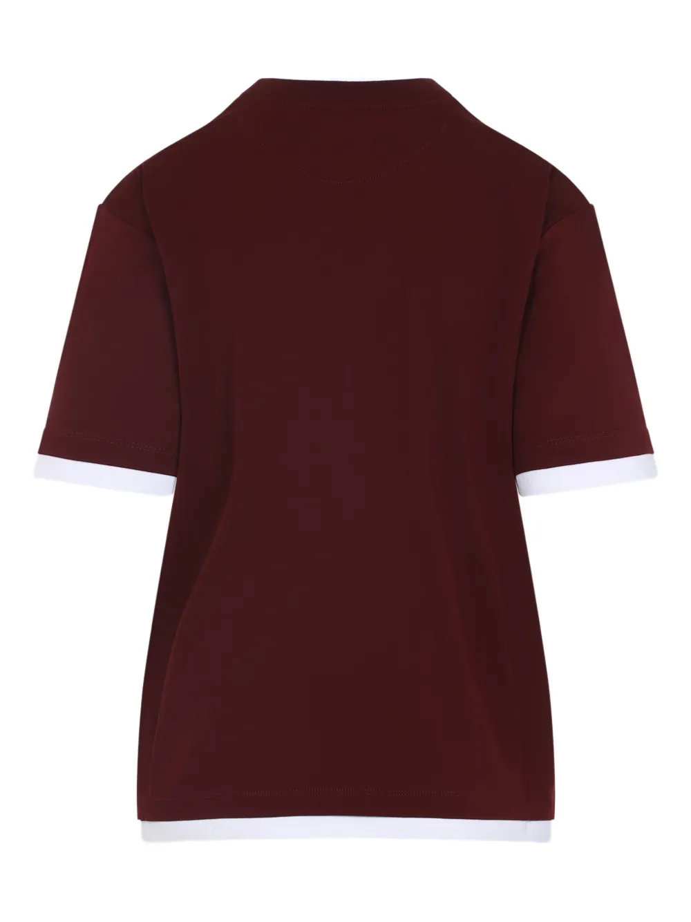 Prada Gelaagde top met triangel plakkaat Rood