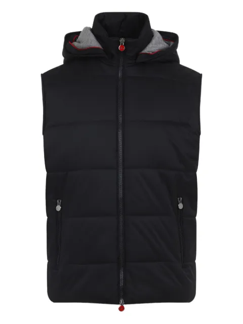 Kiton quilted hooded gilet