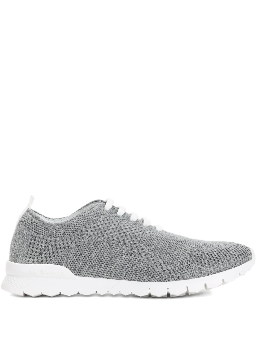 Kiton knitted lace-up sneakers Grey