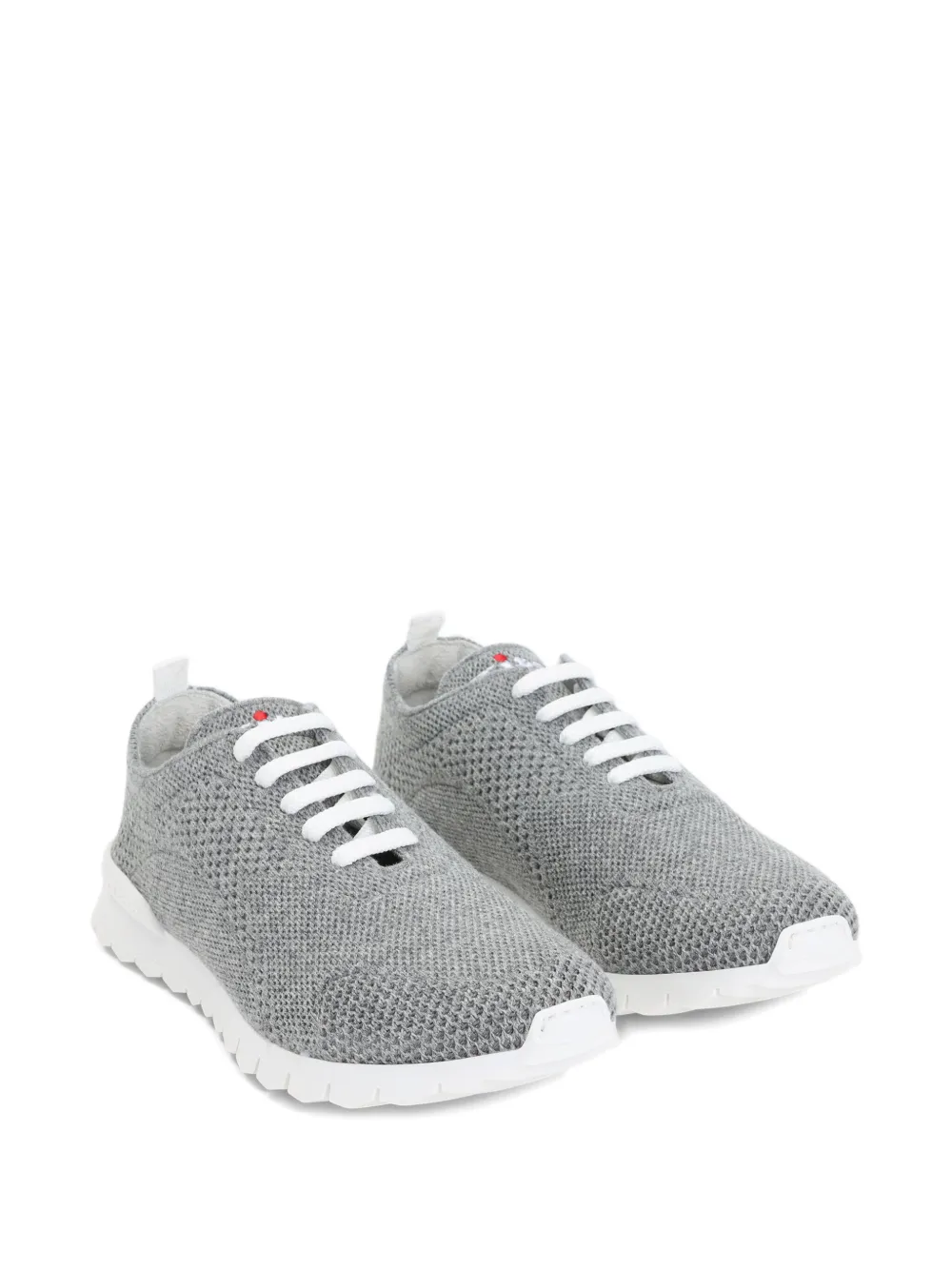 Kiton knitted lace-up sneakers Grey