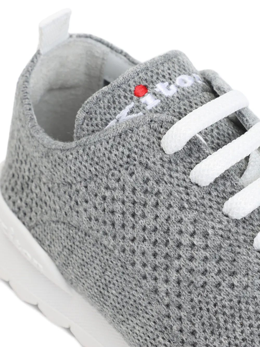 Kiton knitted lace-up sneakers Grey