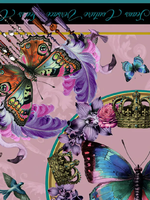 Versace Jeans Couture Foulard Con Stampa Farfalla Rosa FARFETCH IT