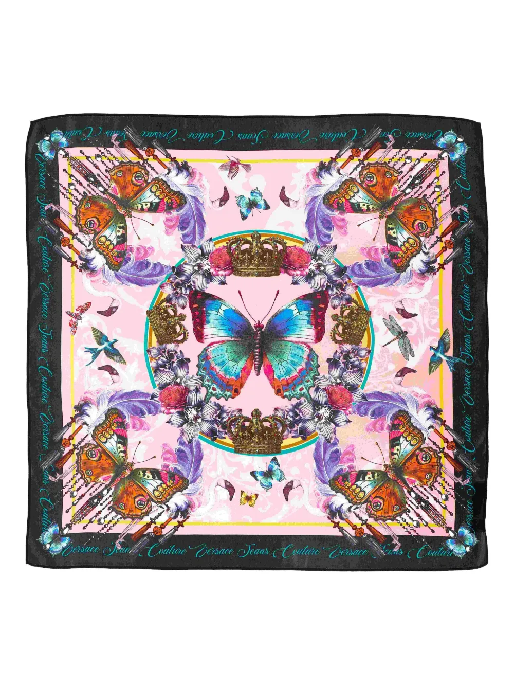 Versace Jeans Couture butterfly-print scarf | Pink | Image 1