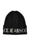 Versace Jeans Couture logo-band beanie hat - Black