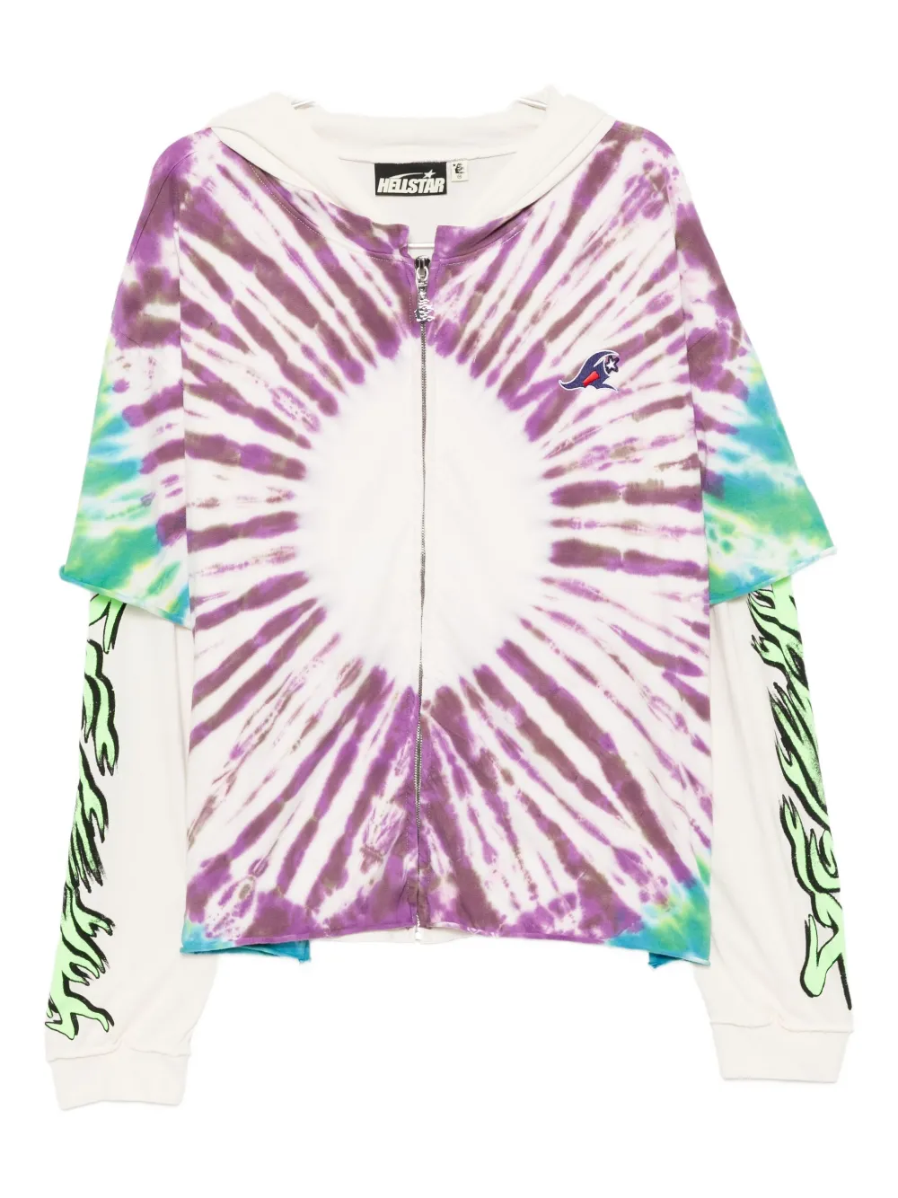 HELLSTAR tie-dye hoodie Paars