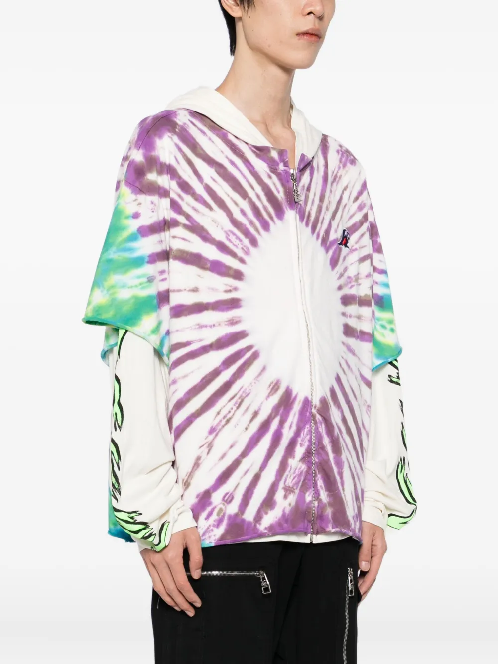 HELLSTAR tie-dye hoodie Paars