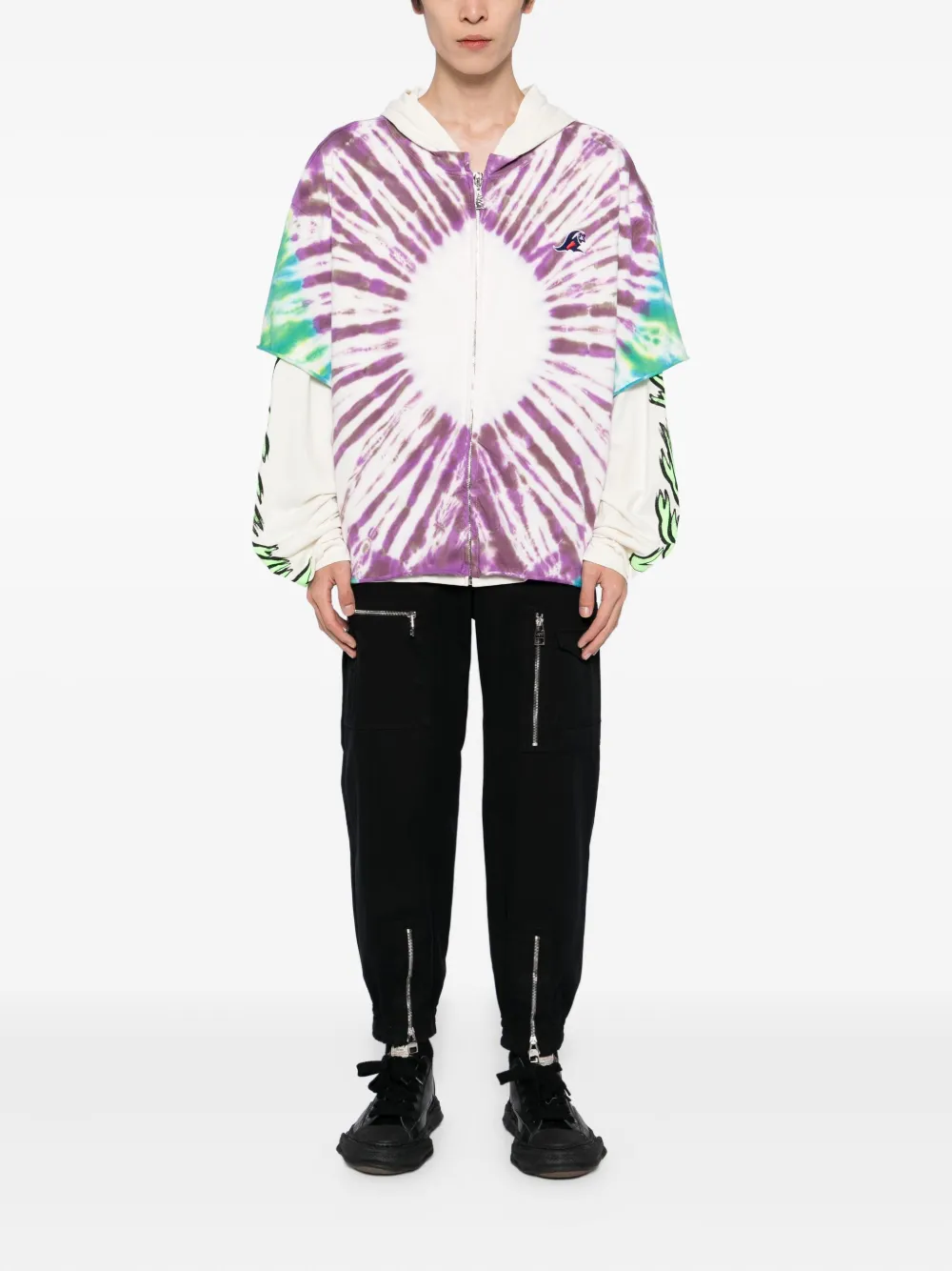 HELLSTAR tie-dye hoodie Paars