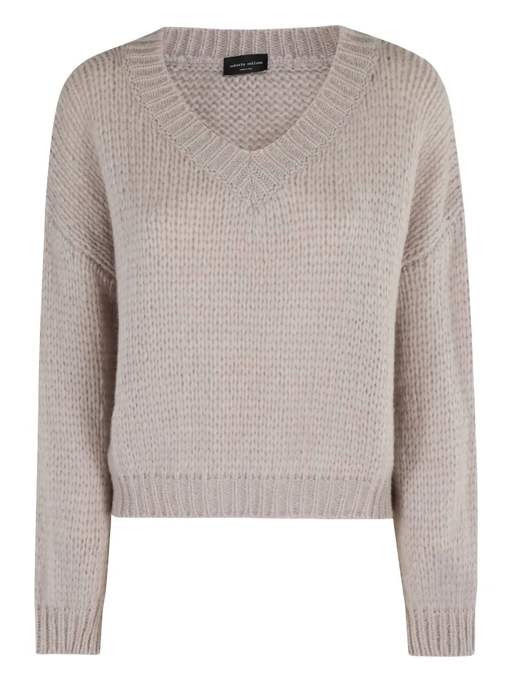 Roberto Collina V-neck alpaca-blend sweater MASTICE F4704