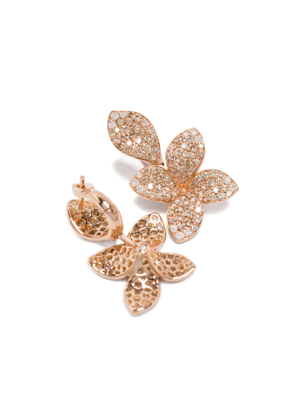  Pasquale Bruni 18k Rose Gold Giardini Segreti Diamond Earrings 