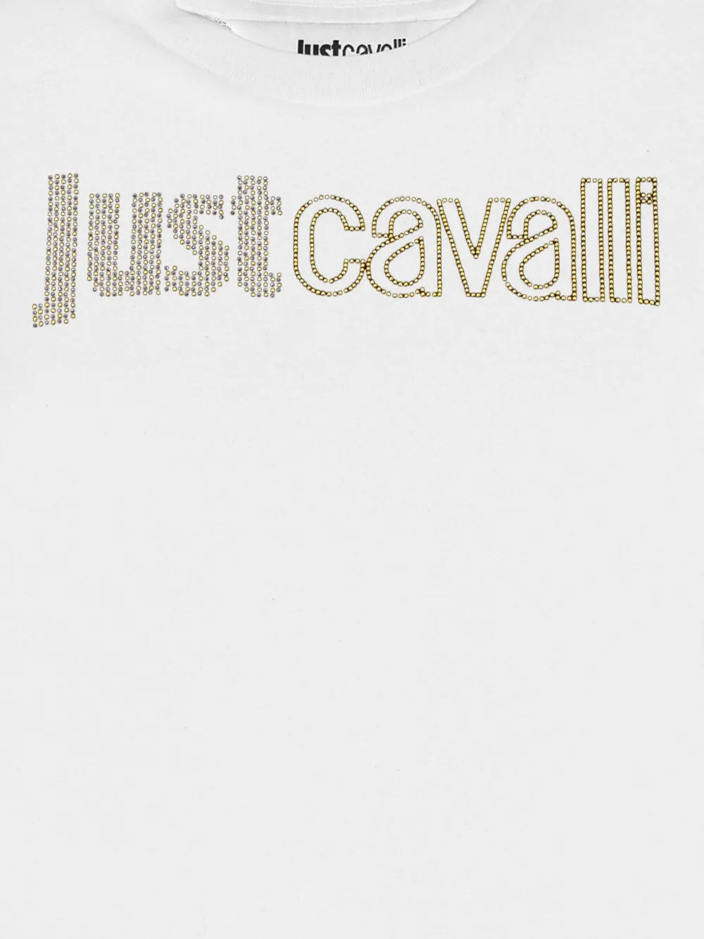 Just Cavalli embellished-logo T-shirt Wit