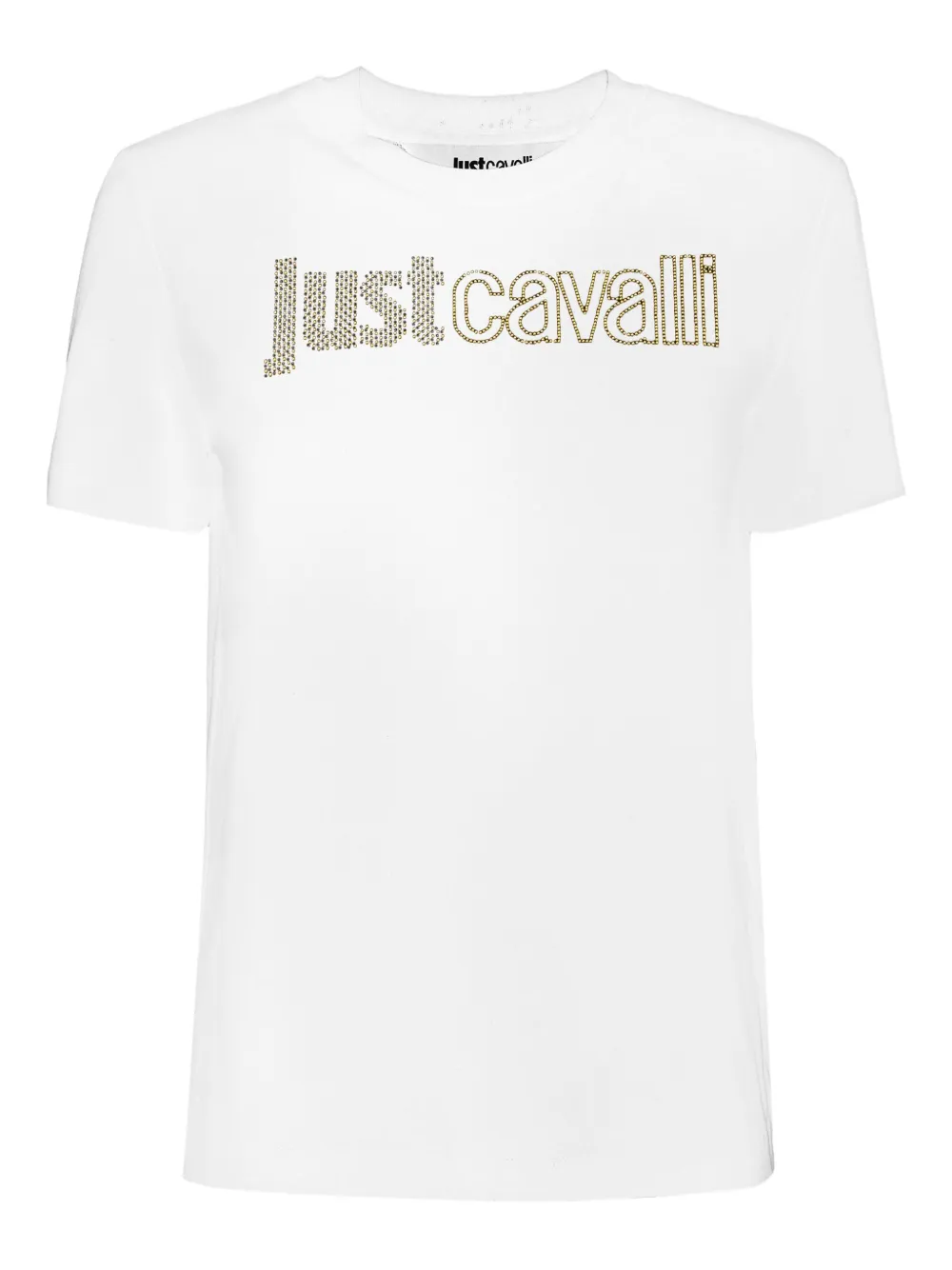 Just Cavalli embellished-logo T-shirt Wit
