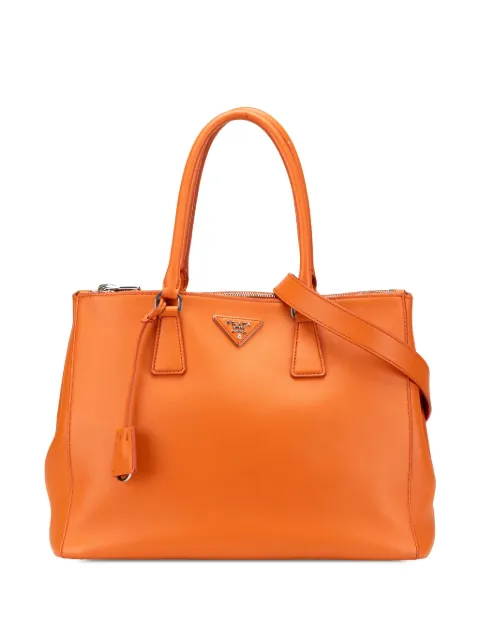 Prada Pre-Owned 2010-2025 Medium Soft Calf Galleria Double Zip Tote satchel