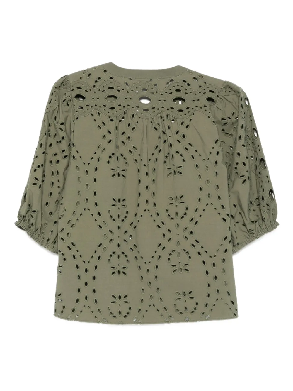 Ba&Sh Beatrice eyelet-embroidered puff-sleeve top | Shirts | Image 2