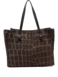 GIANNI CHIARINI Marcella embossed-leather tote bag - Brown