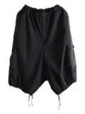Y's drawstring cropped trousers - Black
