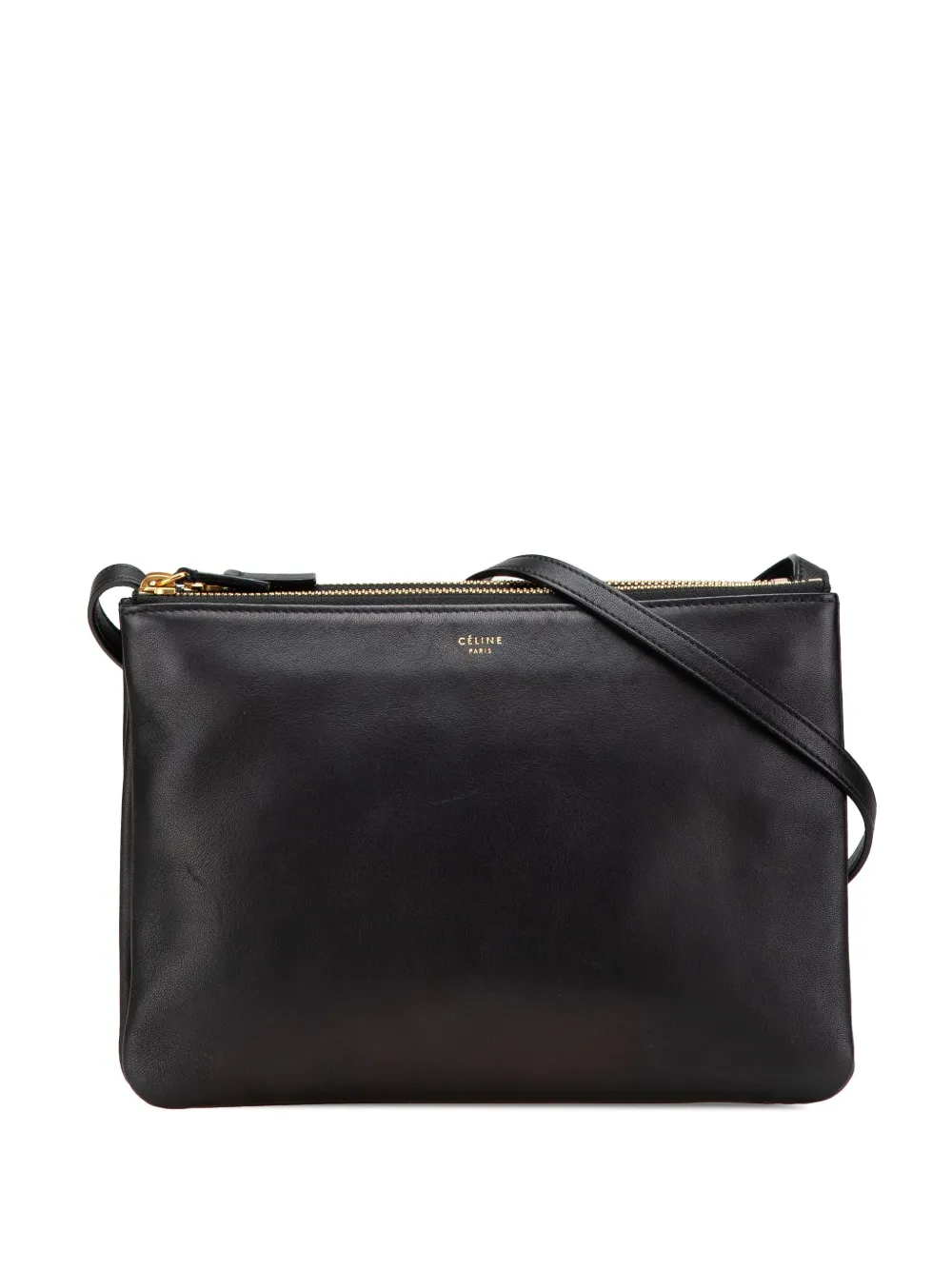 Céline Pre-Owned 2017 Large Lambskin Trio crossbody bag - ブラック Céline Pre-Owned 2017 Large Lambskin Trio crossbody bag - ブラック