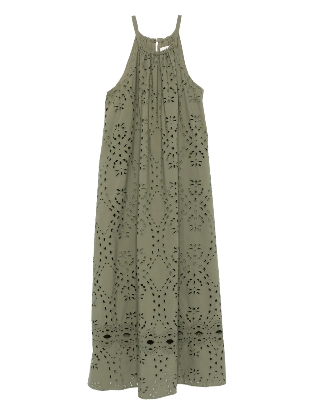 Ba&Sh Bonie eyelet-embroidered halterneck dress | Green | Image 1
