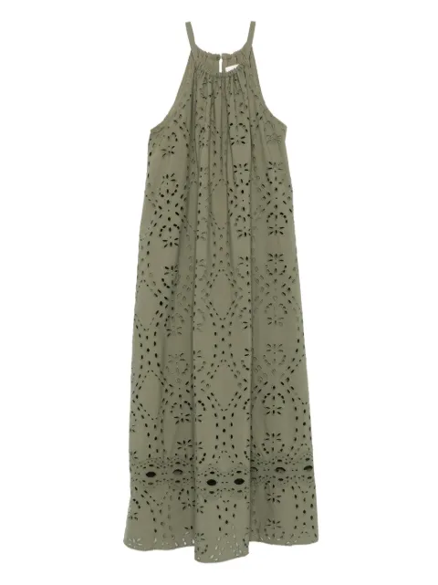 Ba&Sh Bonie eyelet-embroidered halterneck dress