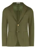 Tagliatore single-breasted textured blazer - Green