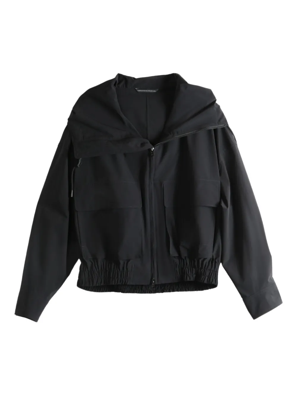 Y's hooded drawstring jacket Zwart