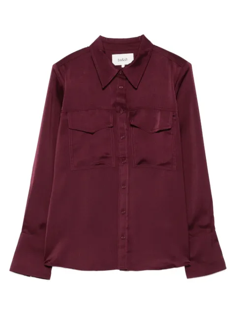 Ba&Sh double-pocket satin shirt