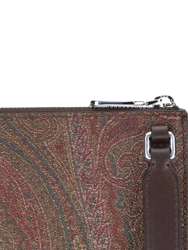 ☆送料・関税込☆ETRO★ペイズリークラッチバッグ★BROWN ETRO ペイズリークラッチバッグ | ブラウン | FARFETCH JP