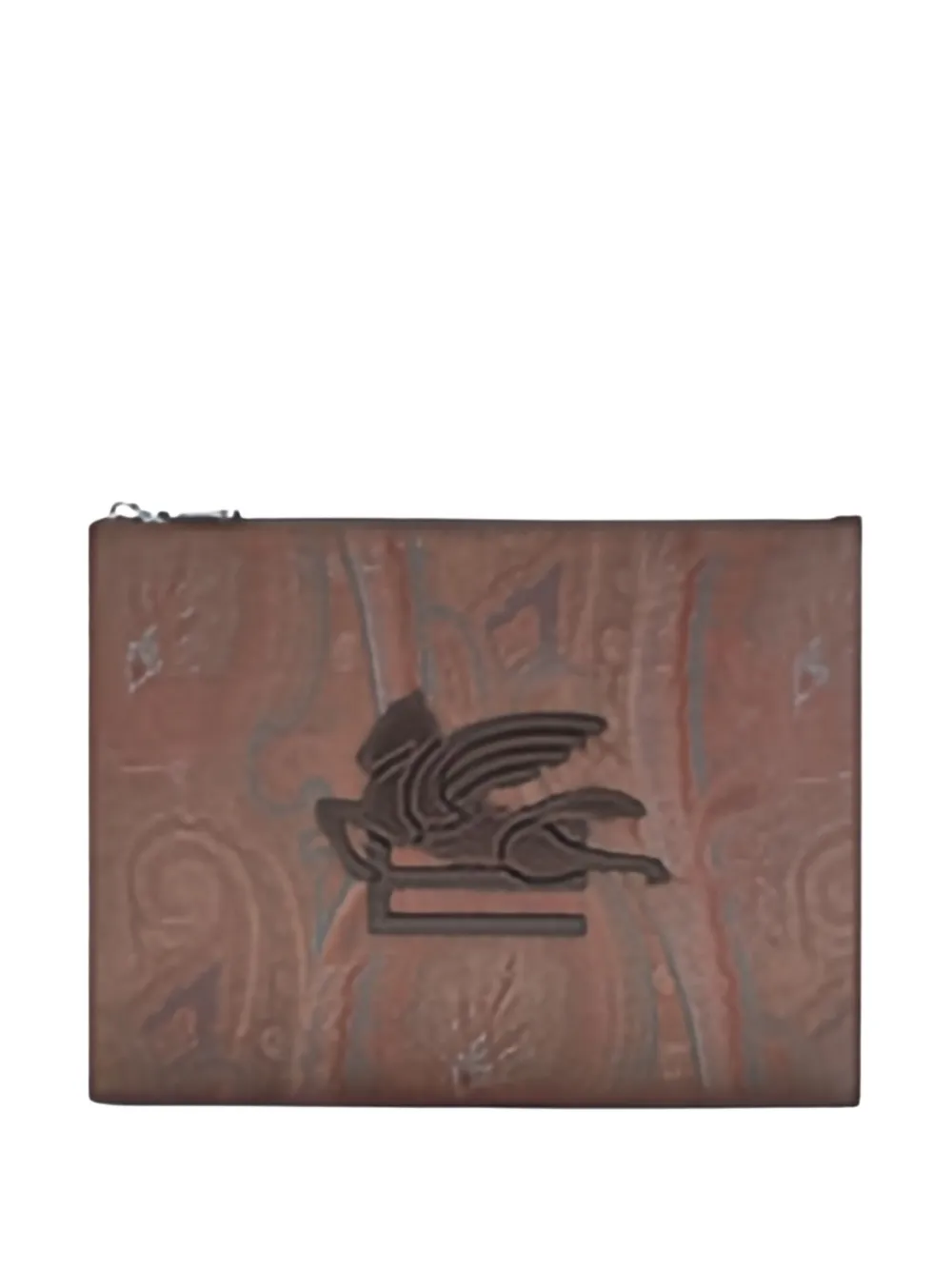 ETRO logo-patch paisley-pattern pouch - Bruin