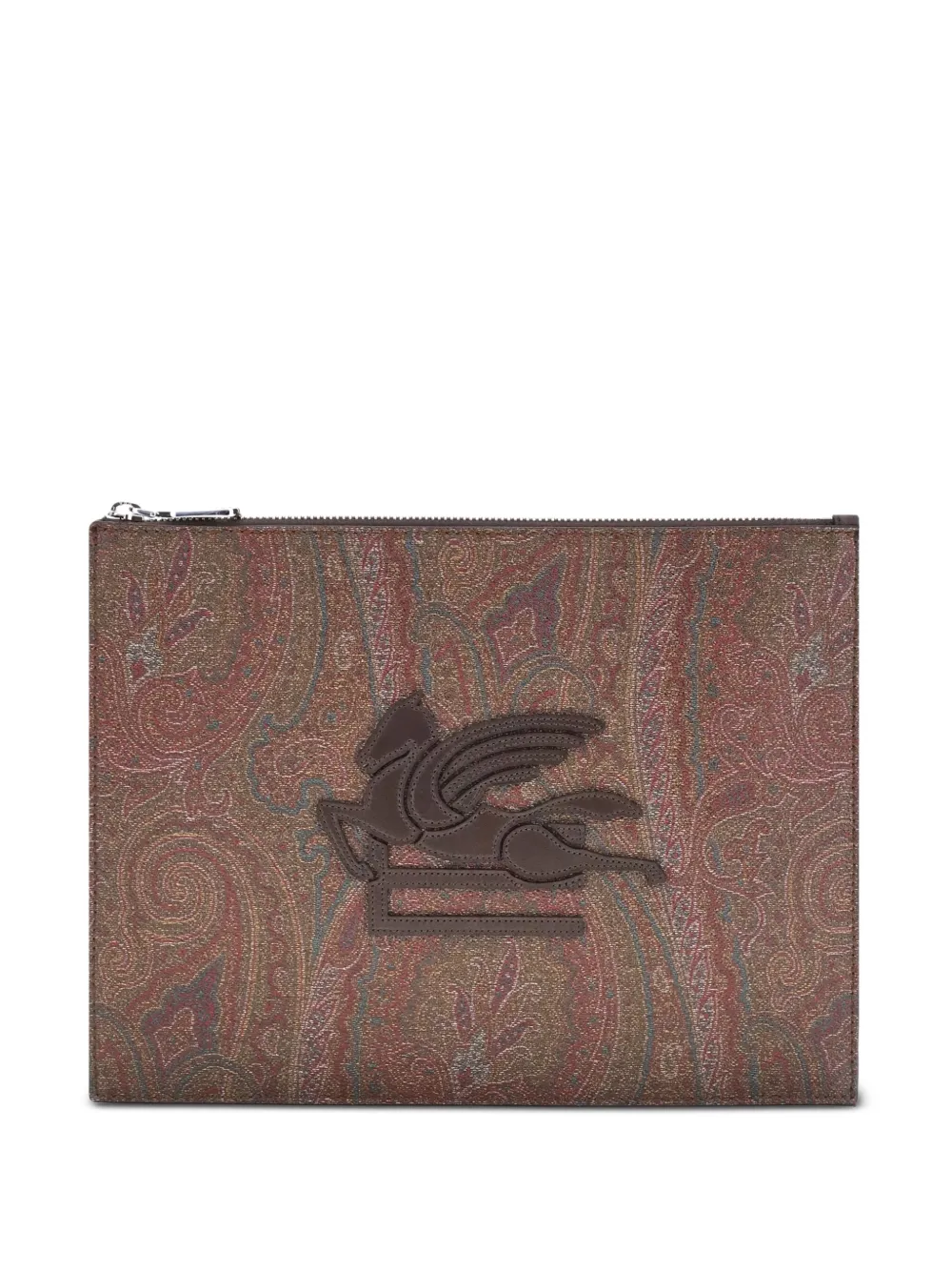 ETRO Buidel met paisley-print en logopatch Bruin