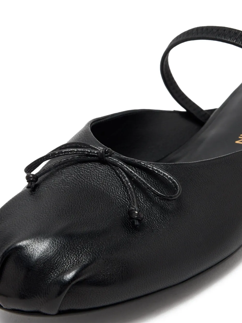 Stuart Weitzman Prima leren muiltjes met strikdetail Zwart