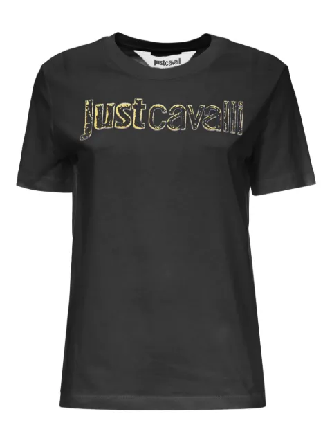 Just Cavalli embellished logo T-shirt