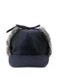 Y's faux fur-trimmed hat - Blue