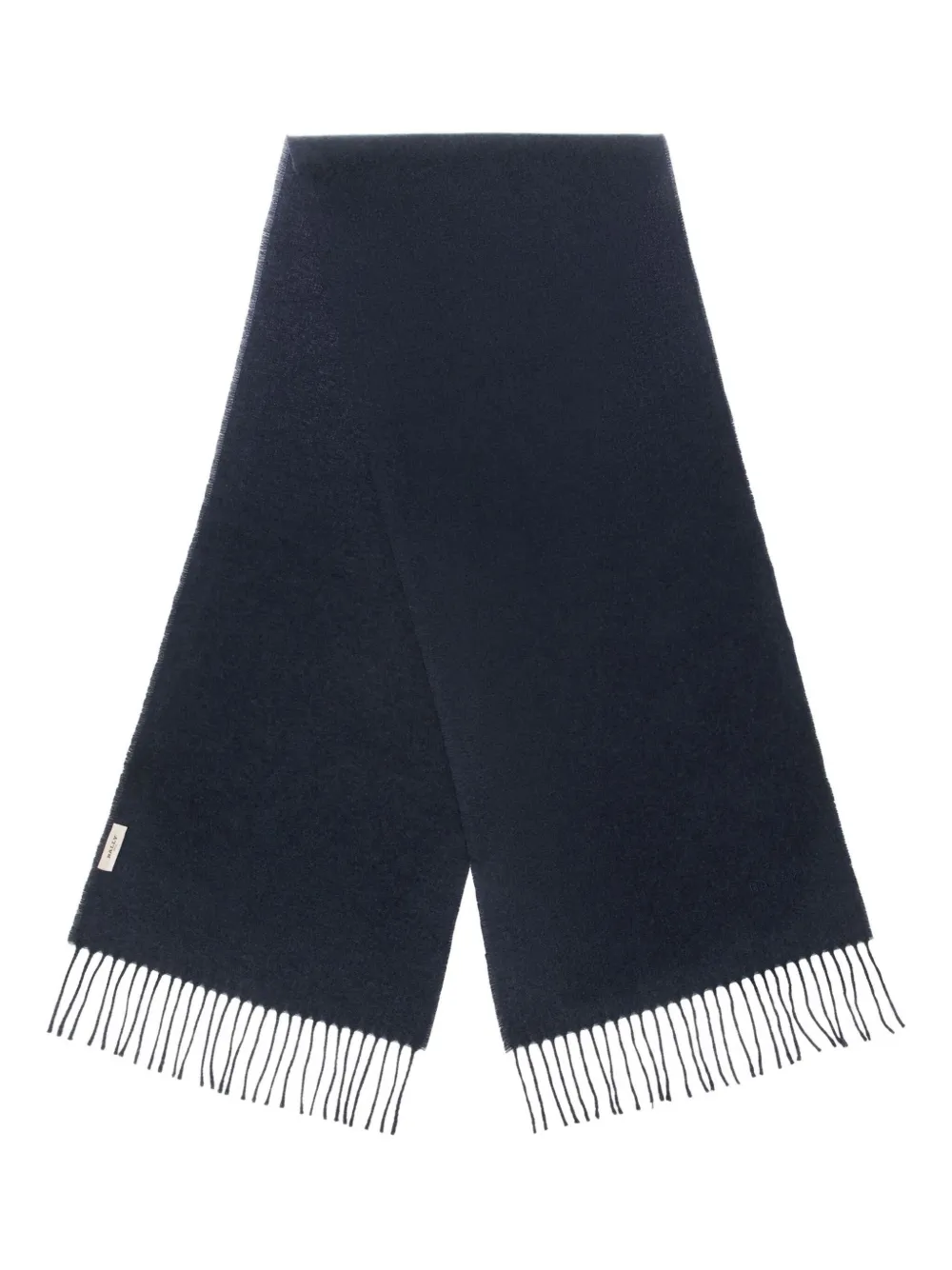 Bally Sjaal met geborduurd franje Blauw