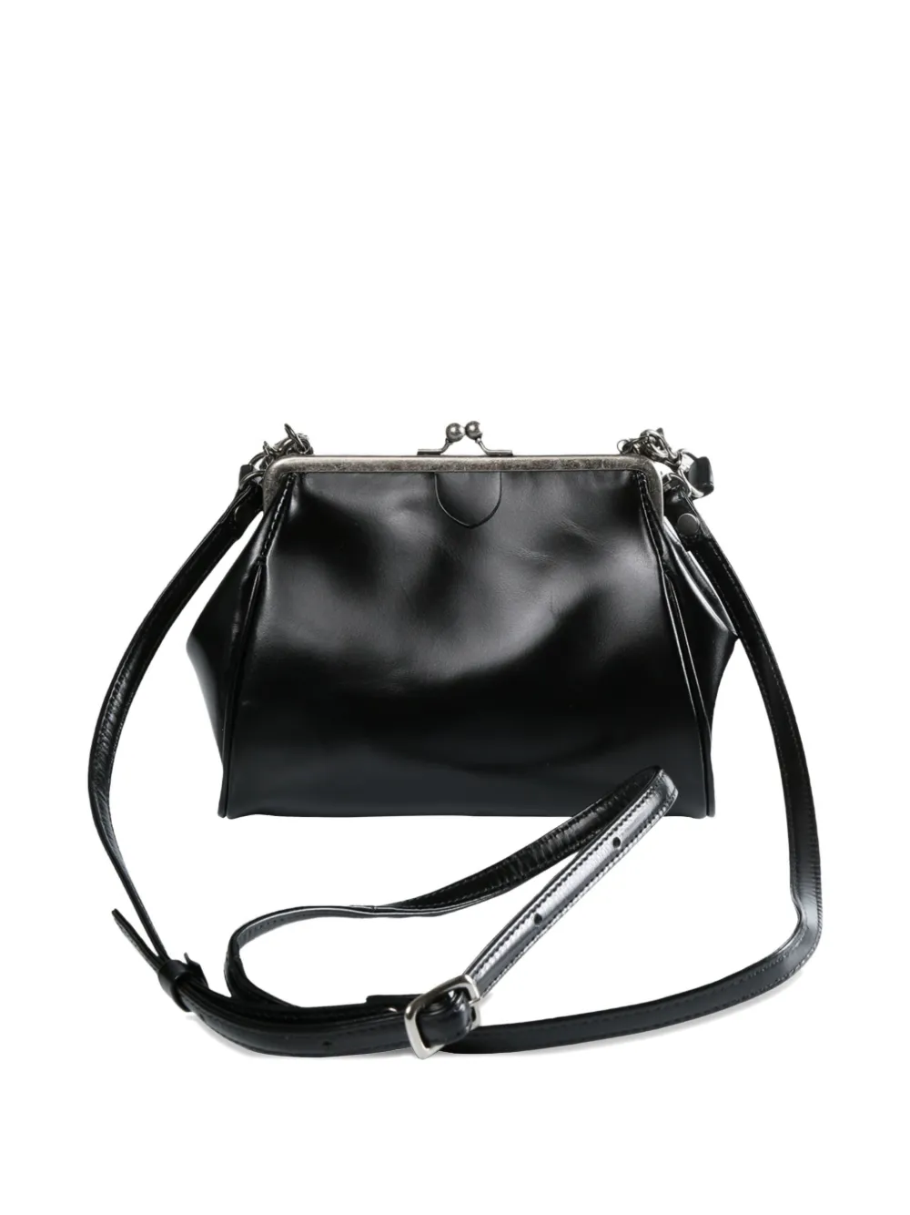 Y's frame-clasp cross body bag Zwart