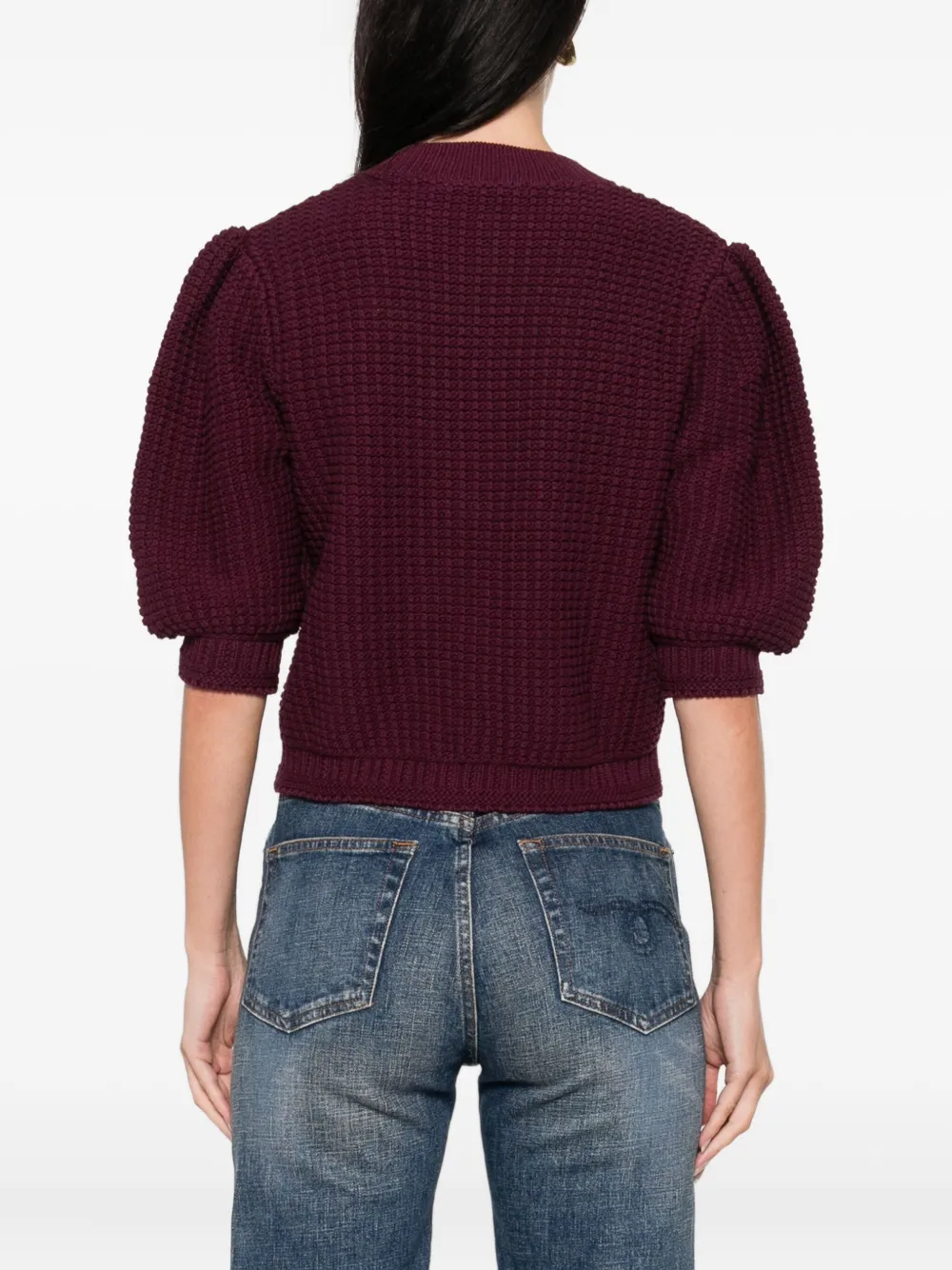 Ba&Sh Garance vest met pofmouwen Rood