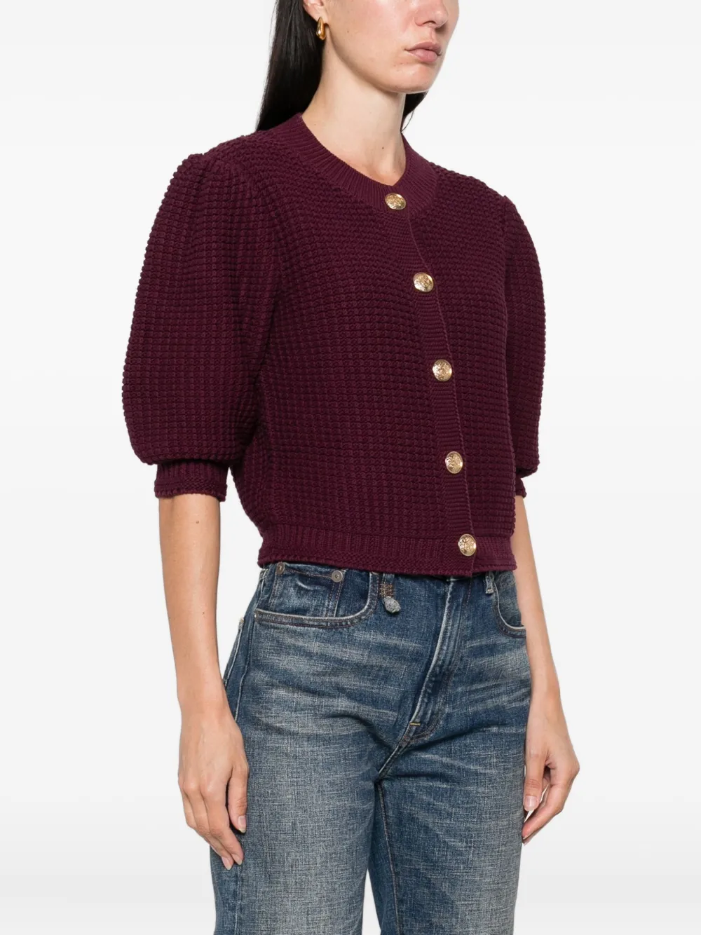 Ba&Sh Garance vest met pofmouwen Rood