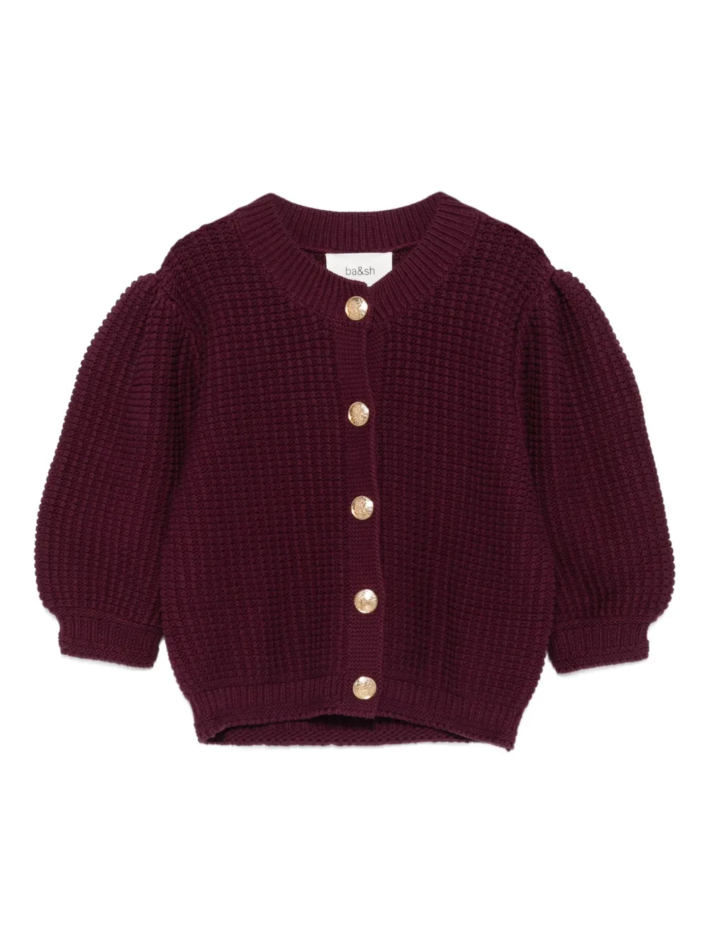 Ba&Sh Garance puff-sleeve cardigan | Red | Image 1