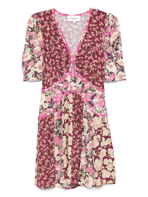 Ba&Sh Indrea floral-print flutter-sleeve dress